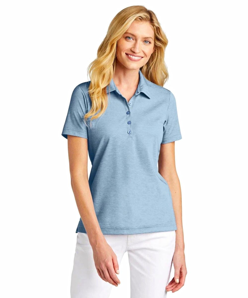 Travis Mathew women’s Blue Golf Polo Collared Button Embroidered Logo size L